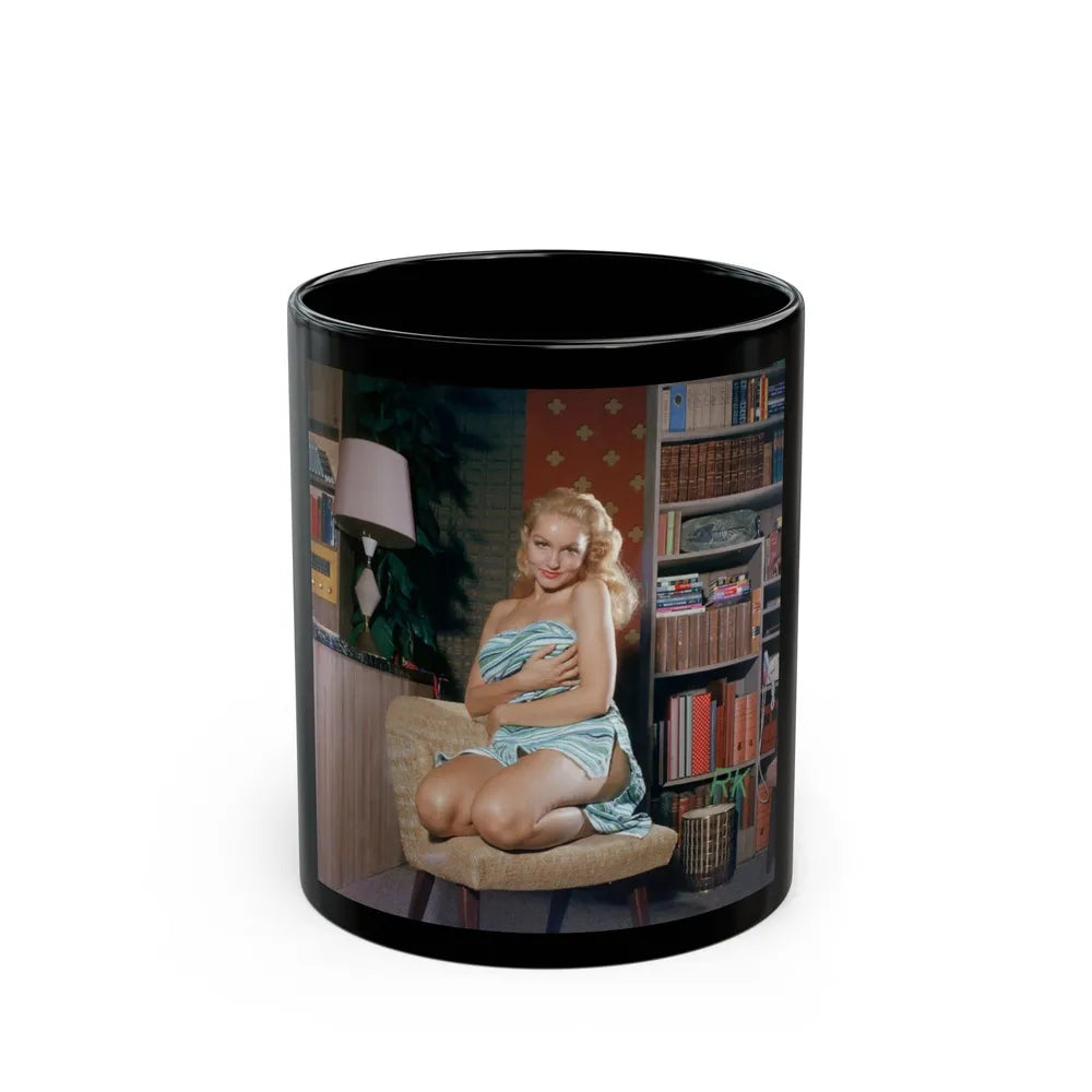 Julie Newmar #485 (Vintage Female Icon) Black Coffee Mug-11oz-Go Mug Yourself