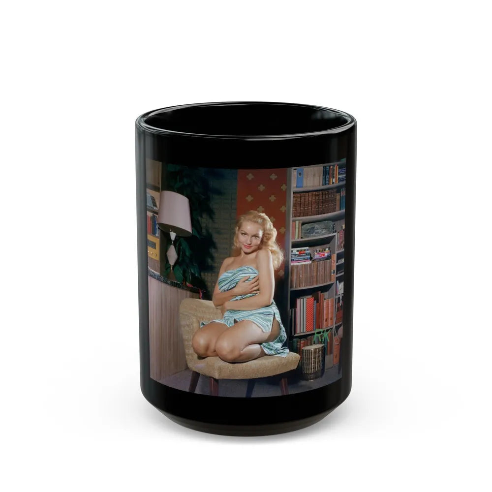 Julie Newmar #485 (Vintage Female Icon) Black Coffee Mug-15oz-Go Mug Yourself