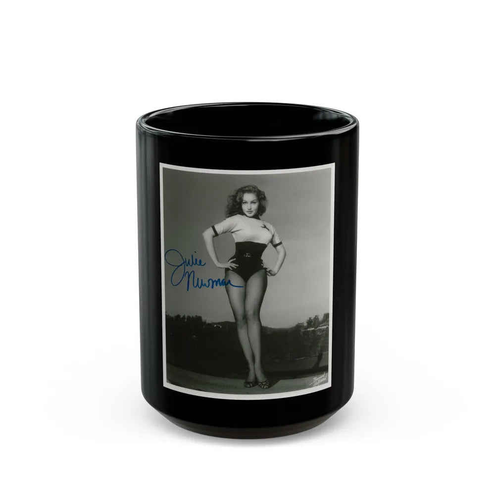 Julie Newmar #486 (Vintage Female Icon) Black Coffee Mug-15oz-Go Mug Yourself