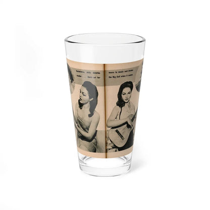 Julie Newmar #492 - Pags 52-53 Pages 3 & 4 of 8 with, Julie+4 B&W Photos & 2 Captions from EYE Digest Mag. December '54 (Vintage Female Icon) Pint Glass 16oz 16oz - Go Mug Yourself
