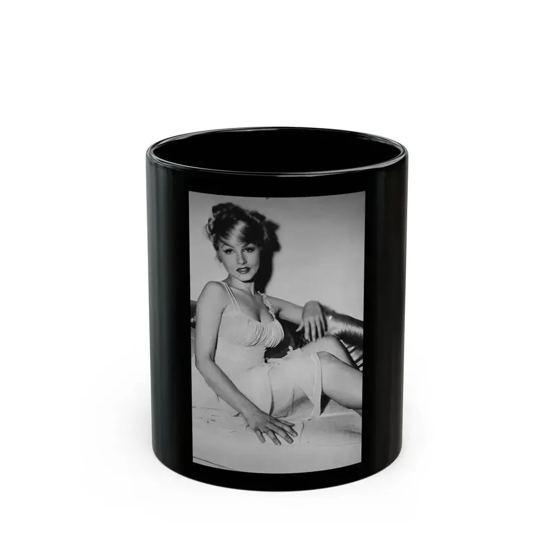 Julie Newmar #496 (Vintage Female Icon) Black Coffee Mug 11oz - Go Mug Yourself