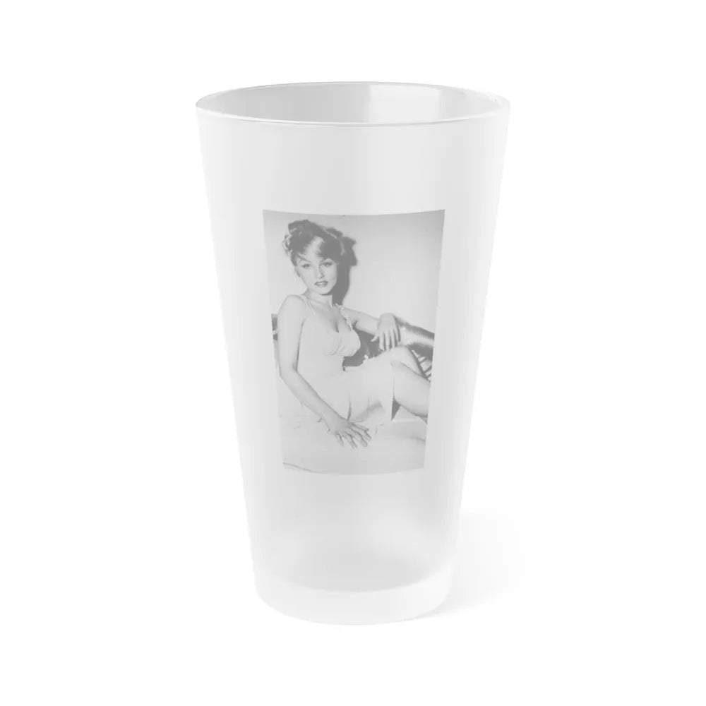 Julie Newmar #496 (Vintage Female Icon) Frosted Pint Glass 16oz-16oz-Frosted-Go Mug Yourself