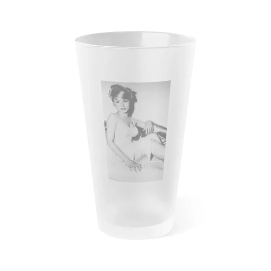 Julie Newmar #496 (Vintage Female Icon) Frosted Pint Glass 16oz 16oz Frosted - Go Mug Yourself