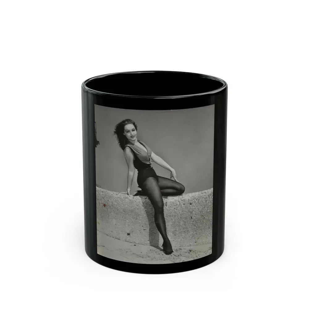 Julie Newmar #506 (Vintage Female Icon) Black Coffee Mug 11oz - Go Mug Yourself