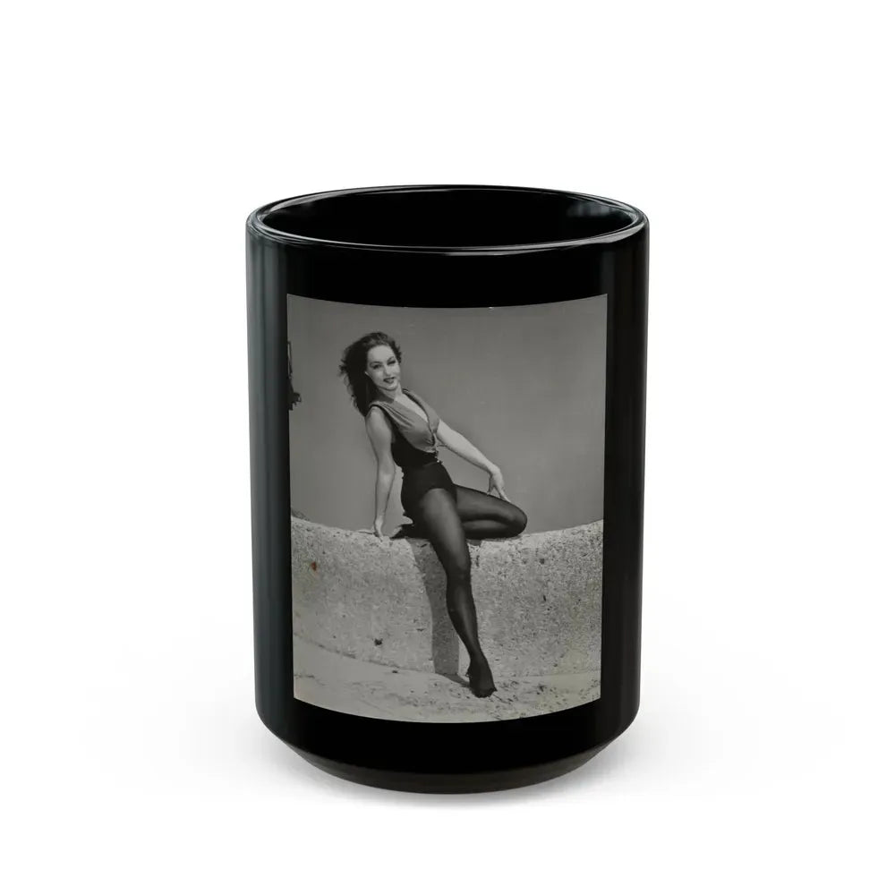Julie Newmar #506 (Vintage Female Icon) Black Coffee Mug 15oz - Go Mug Yourself