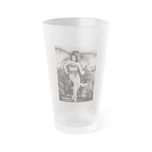 Julie Newmar #586 (Vintage Female Icon) Frosted Pint Glass 16oz-16oz-Frosted-Go Mug Yourself