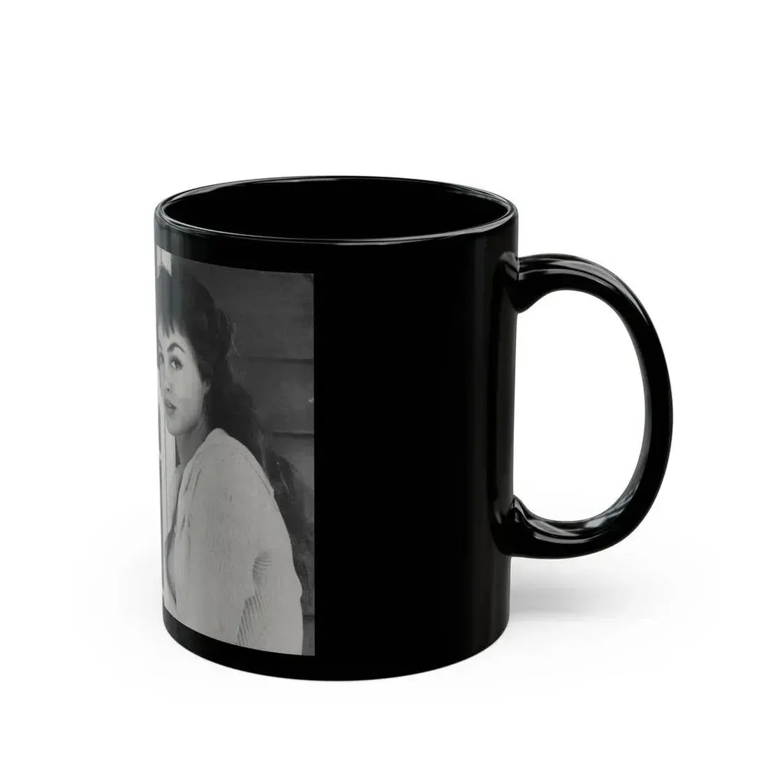 Julie Newmar #601 - Pages 14-15 Pages 1 & 2 of 6 with, Julie+2 B&W Photos & Article from SPICK Pocket Mag. April '58 (Vintage Female Icon) Black Coffee Mug - Go Mug Yourself