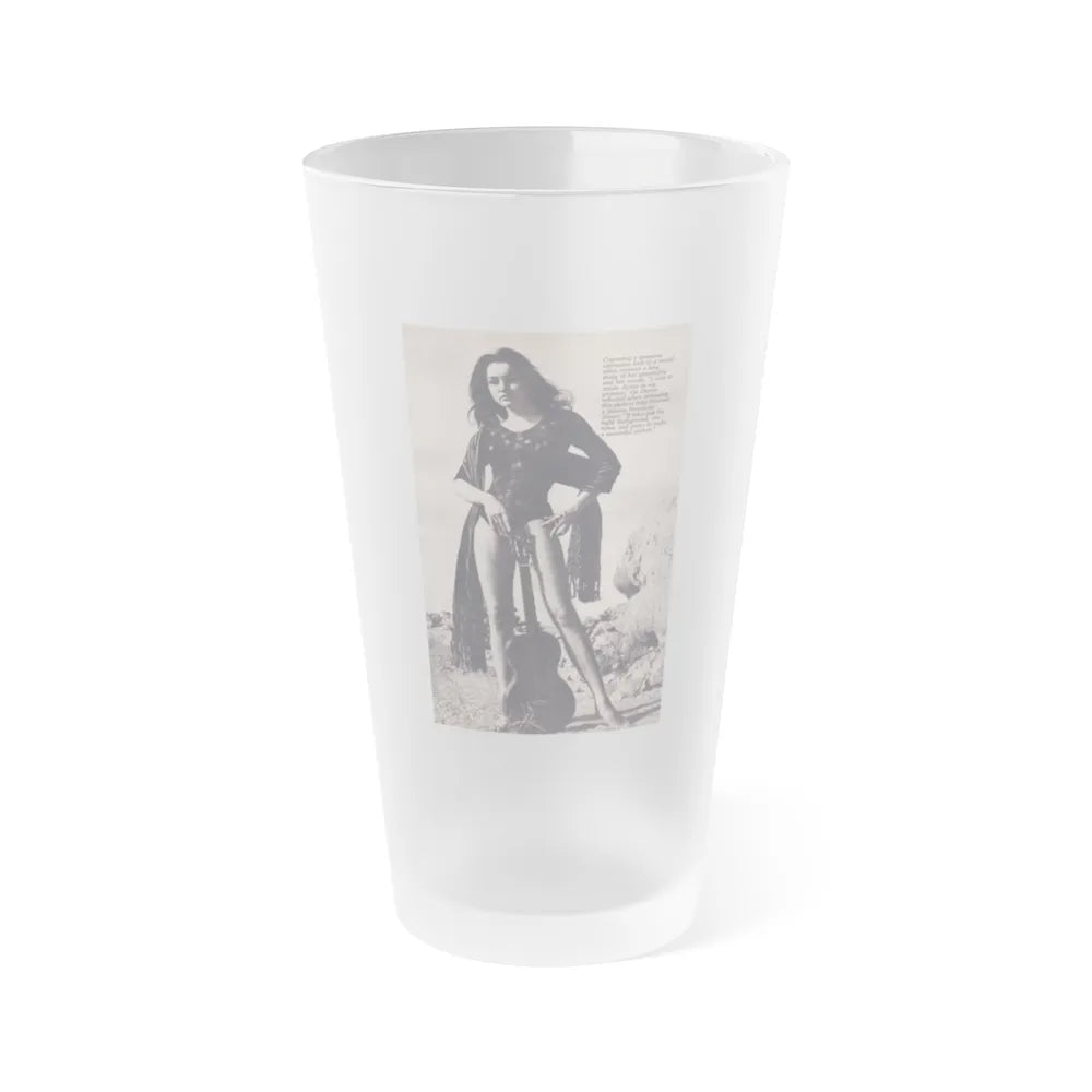 Julie Newmar #613 (Vintage Female Icon) Frosted Pint Glass 16oz-16oz-Frosted-Go Mug Yourself