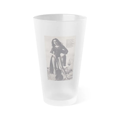 Julie Newmar #613 (Vintage Female Icon) Frosted Pint Glass 16oz-16oz-Frosted-Go Mug Yourself