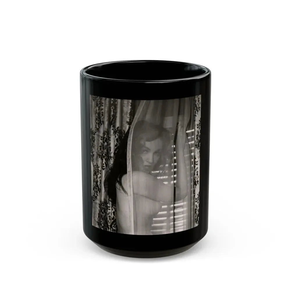 Julie Newmar #630 (Vintage Female Icon) Black Coffee Mug 15oz - Go Mug Yourself