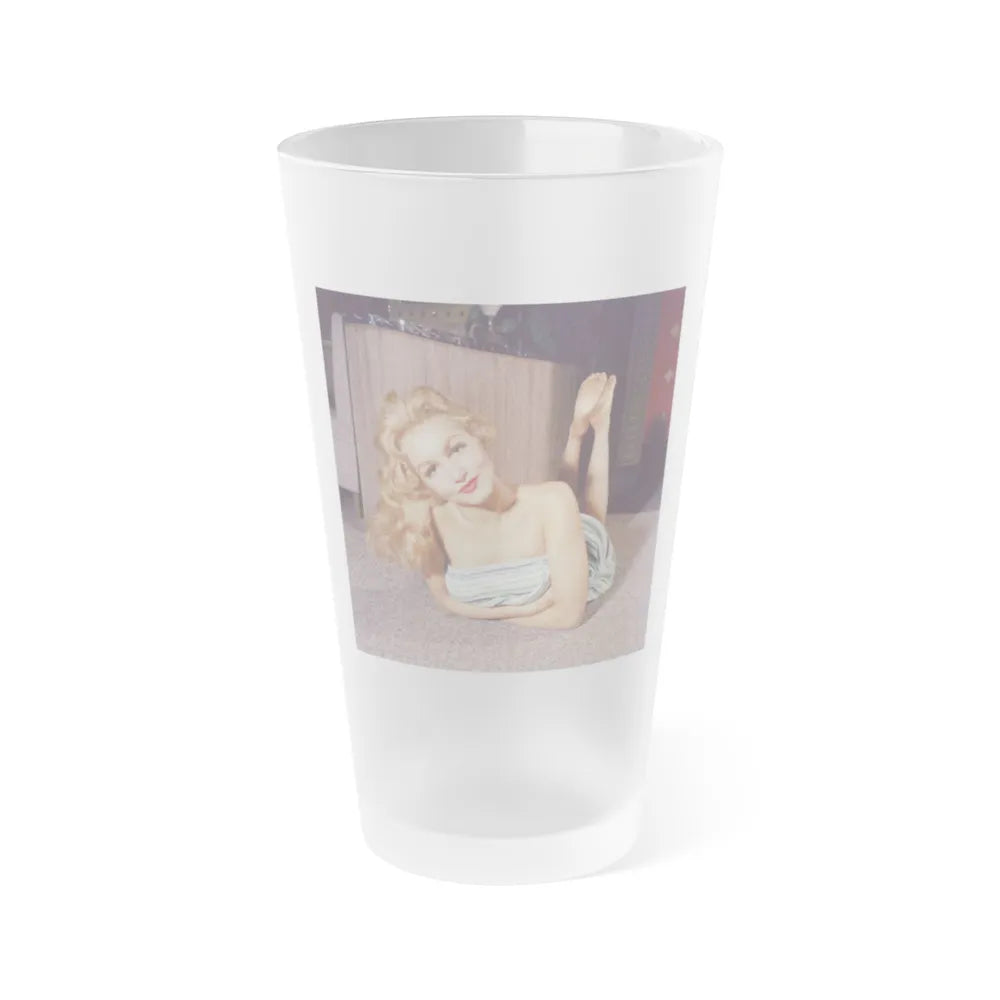 Julie Newmar #638 (Vintage Female Icon) Frosted Pint Glass 16oz-16oz-Frosted-Go Mug Yourself