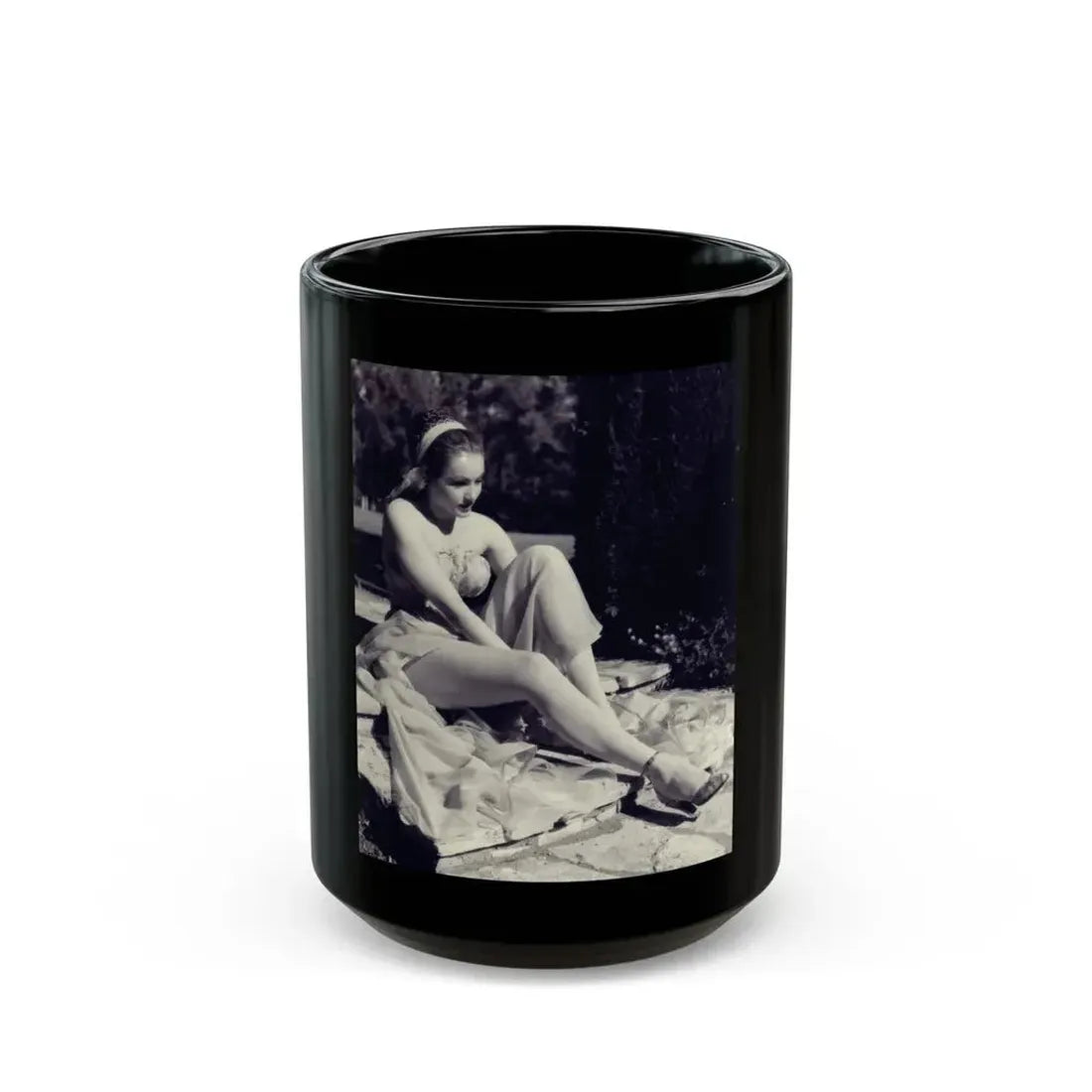Julie Newmar #658 (Vintage Female Icon) Black Coffee Mug 15oz - Go Mug Yourself