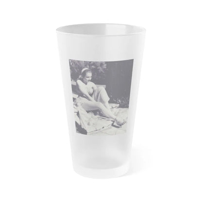 Julie Newmar #658 (Vintage Female Icon) Frosted Pint Glass 16oz-16oz-Frosted-Go Mug Yourself