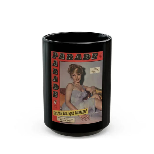 Julie Newmar #661 (Vintage Female Icon) Black Coffee Mug 15oz - Go Mug Yourself