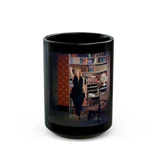 Julie Newmar #667 (Vintage Female Icon) Black Coffee Mug 15oz - Go Mug Yourself