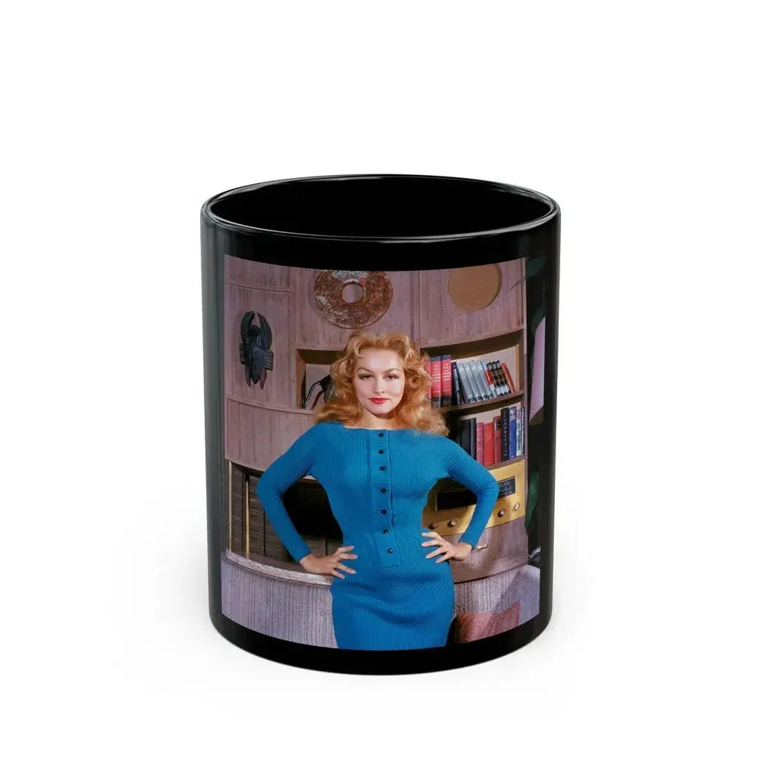 Julie Newmar #669 (Vintage Female Icon) Black Coffee Mug 11oz - Go Mug Yourself
