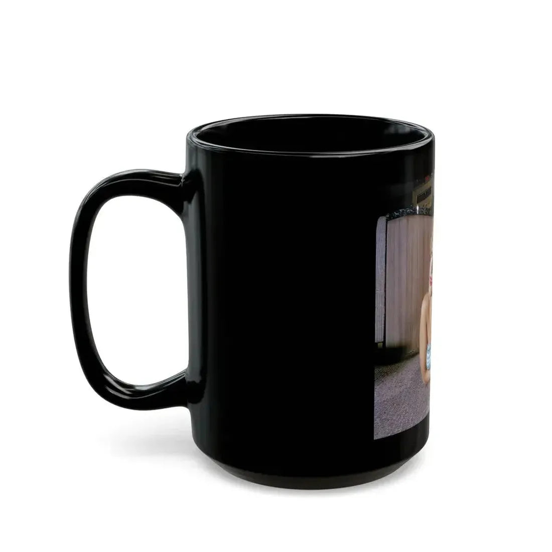 Julie Newmar #670 (Vintage Female Icon) Black Coffee Mug - Go Mug Yourself