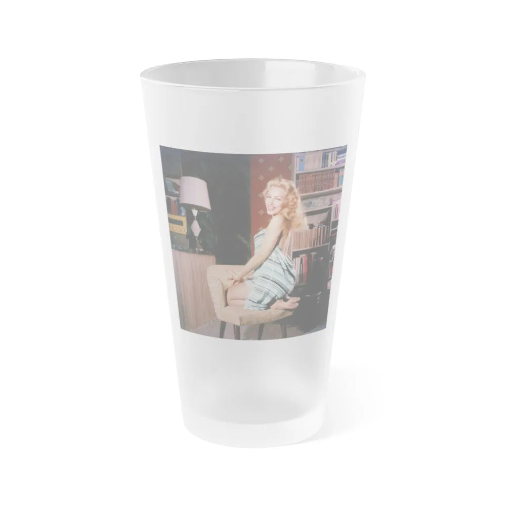 Julie Newmar #672 (Vintage Female Icon) Frosted Pint Glass 16oz-16oz-Frosted-Go Mug Yourself