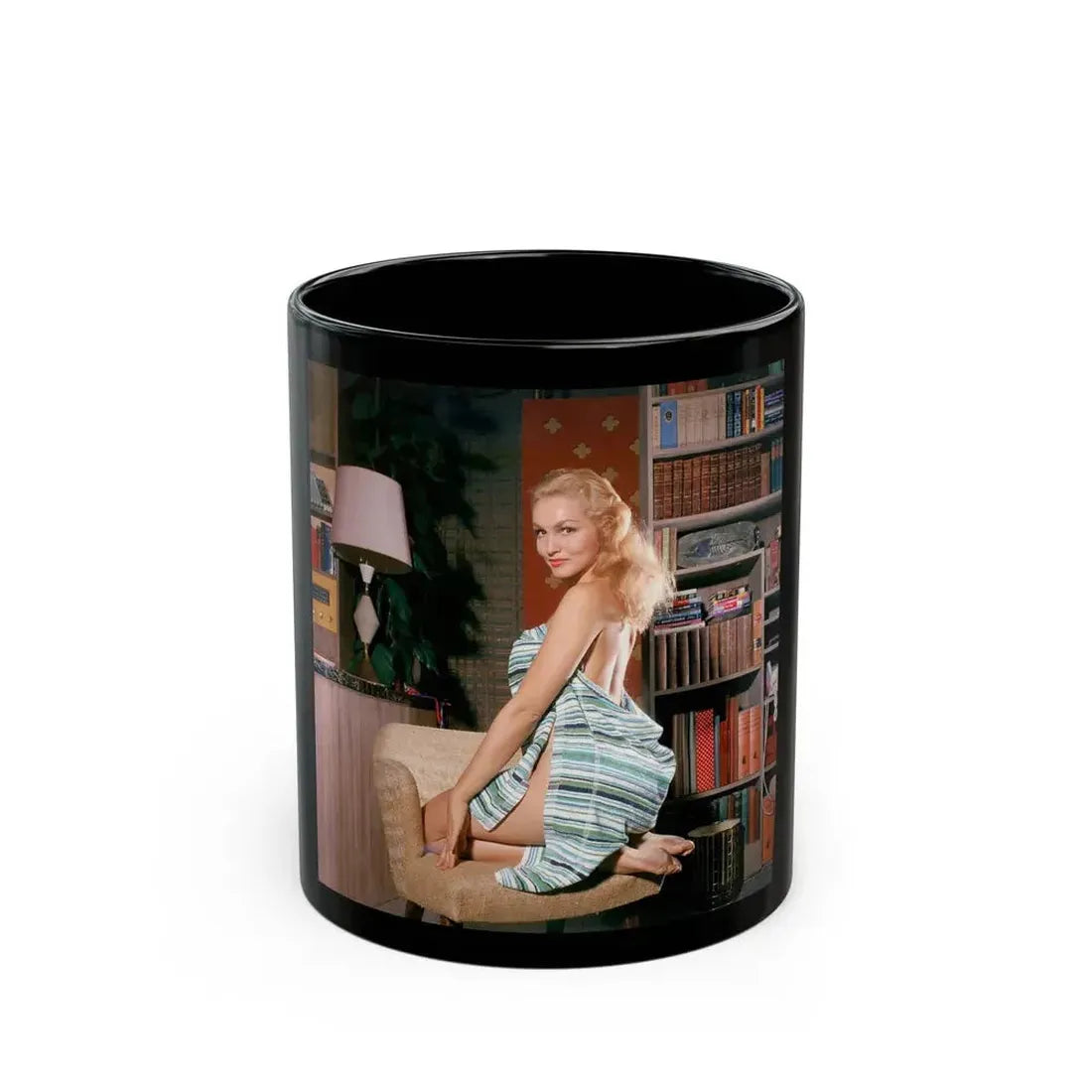 Julie Newmar #674 (Vintage Female Icon) Black Coffee Mug 11oz - Go Mug Yourself