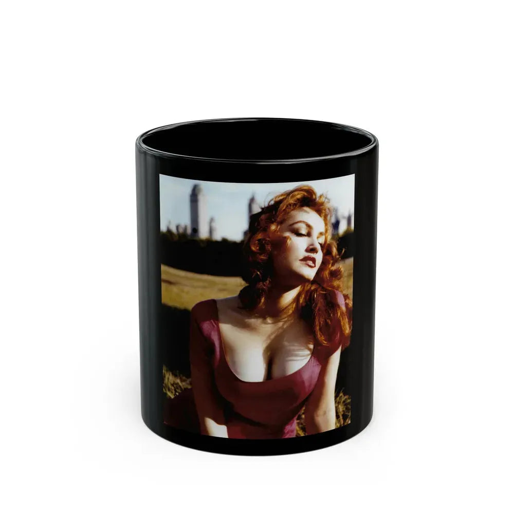 Julie Newmar #79 (Vintage Female Icon) Black Coffee Mug 11oz - Go Mug Yourself