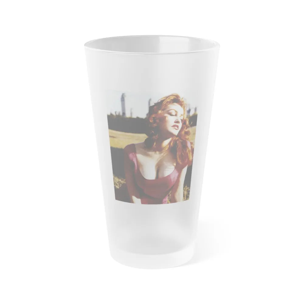 Julie Newmar #79 (Vintage Female Icon) Frosted Pint Glass 16oz-16oz-Frosted-Go Mug Yourself