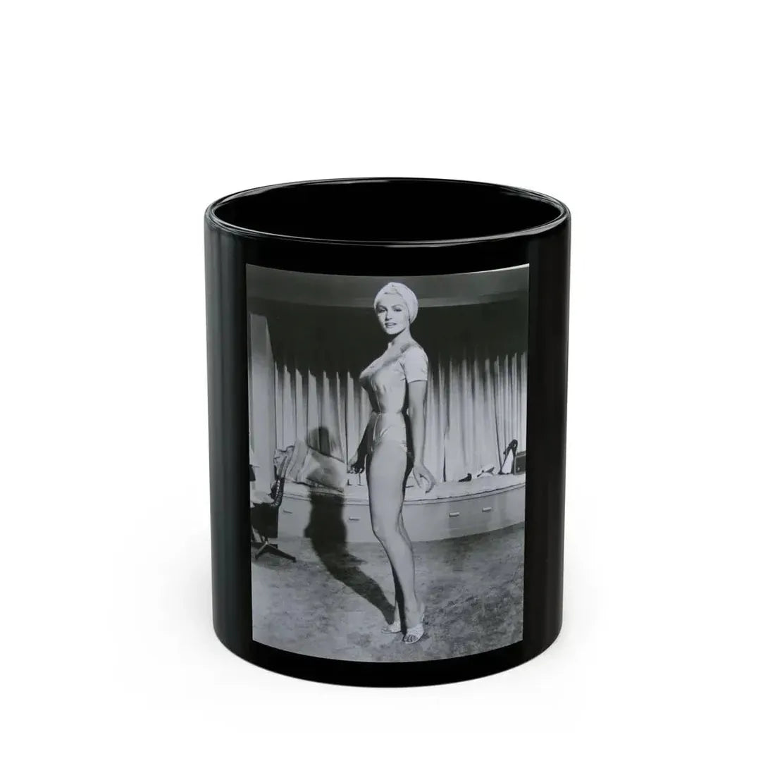 Julie Newmar #91 (Vintage Female Icon) Black Coffee Mug 11oz - Go Mug Yourself