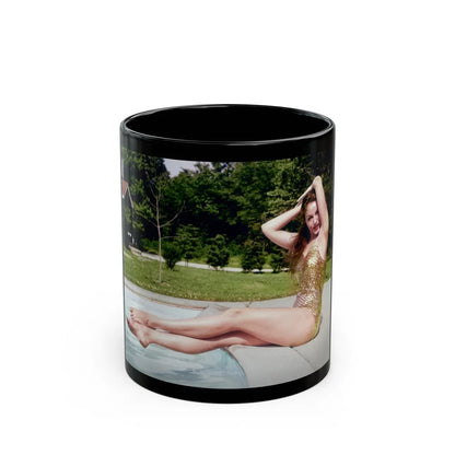 Julie Newmar ## (Vintage Female Icon) Black Coffee Mug-11oz-Go Mug Yourself