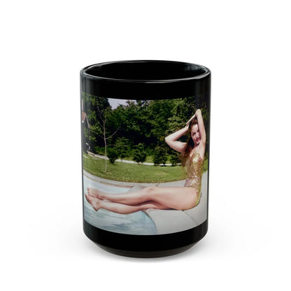 Julie Newmar ## (Vintage Female Icon) Black Coffee Mug-15oz-Go Mug Yourself