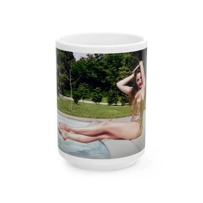 Julie Newmar ## (Vintage Female Icon) White Coffee Mug-15oz-Go Mug Yourself