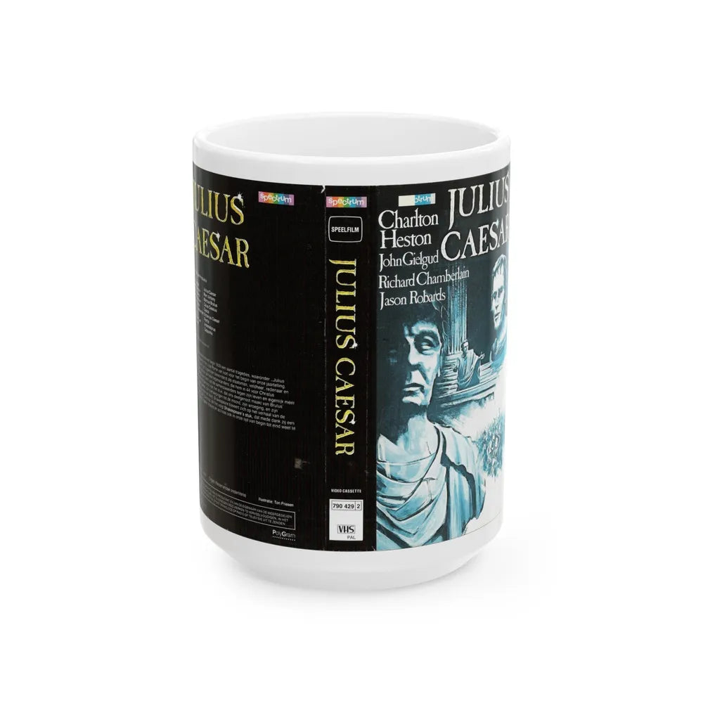 JULIUS CAESAR (VHS COVER) - White Coffee Mug-15oz-Go Mug Yourself