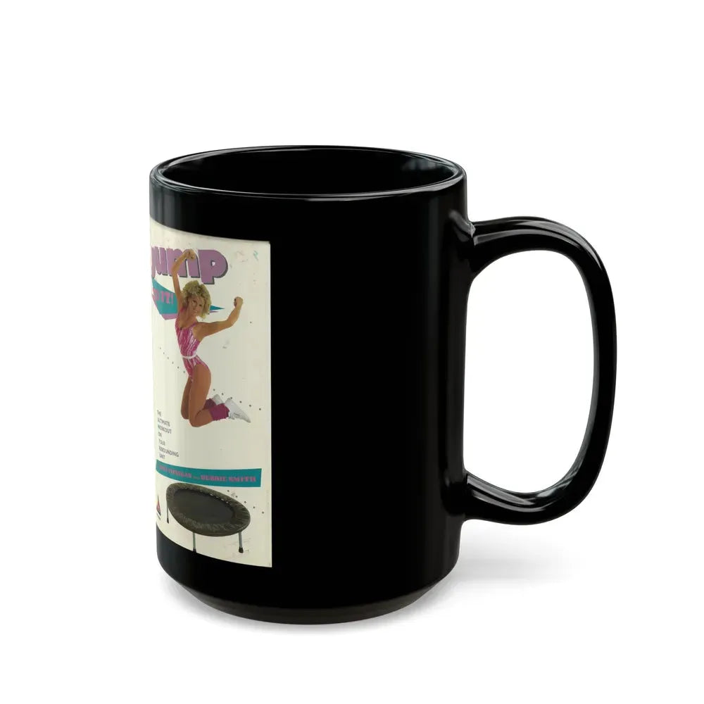 JUMP TO IT THE ULTIMATE WORKOUT ON YOUR REBOUNDING UNIT (VHS COVER) - Black Coffee Mug - Go Mug Yourself