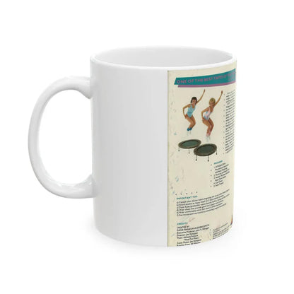 JUMP TO IT THE ULTIMATE WORKOUT ON YOUR REBOUNDING UNIT (VHS COVER) - White Coffee Mug - Go Mug Yourself