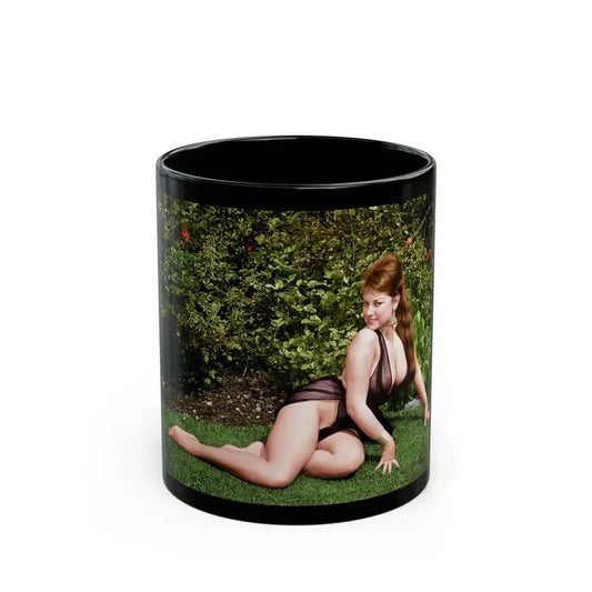 June Palmer #103 -See through black gown (Vintage Female Icon) Black Coffee Mug 11oz - Go Mug Yourself