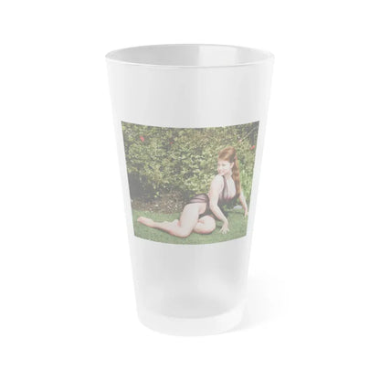 June Palmer #103 -See through black gown (Vintage Female Icon) Frosted Pint Glass 16oz 16oz Frosted - Go Mug Yourself