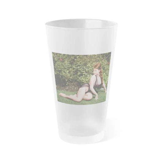 June Palmer #103 -See through black gown (Vintage Female Icon) Frosted Pint Glass 16oz 16oz Frosted - Go Mug Yourself