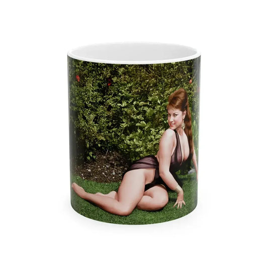 June Palmer #103 -See through black gown (Vintage Female Icon) White Coffee Mug 11oz - Go Mug Yourself