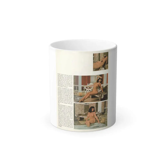 June Palmer #134 - Foreign Magazine Spread (Vintage Female Icon) Color Changing Coffee Mug 11oz - Go Mug Yourself
