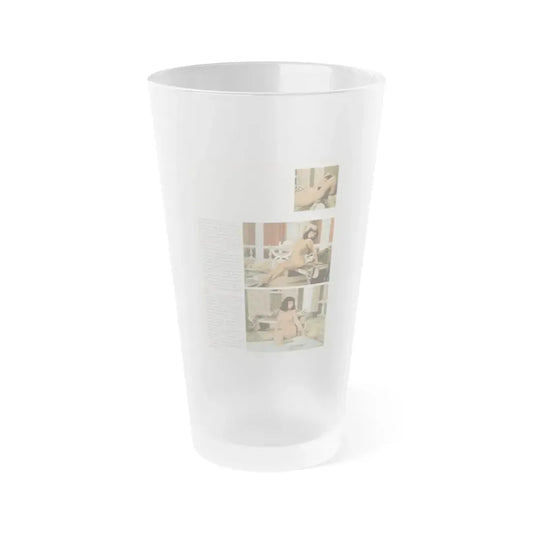June Palmer #134 - Foreign Magazine Spread (Vintage Female Icon) Frosted Pint Glass 16oz 16oz Frosted - Go Mug Yourself