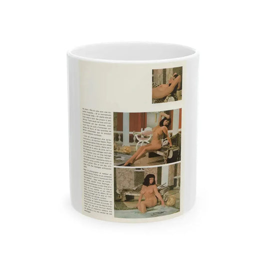 June Palmer #134 - Foreign Magazine Spread (Vintage Female Icon) White Coffee Mug 11oz - Go Mug Yourself