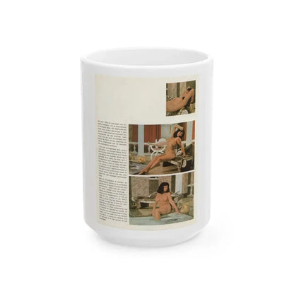June Palmer #134 - Foreign Magazine Spread (Vintage Female Icon) White Coffee Mug 15oz - Go Mug Yourself