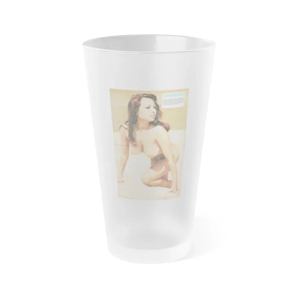 June Palmer #136 - Topless (Vintage Female Icon) Frosted Pint Glass 16oz 16oz Frosted - Go Mug Yourself