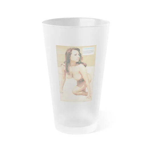 June Palmer #136 - Topless (Vintage Female Icon) Frosted Pint Glass 16oz 16oz Frosted - Go Mug Yourself