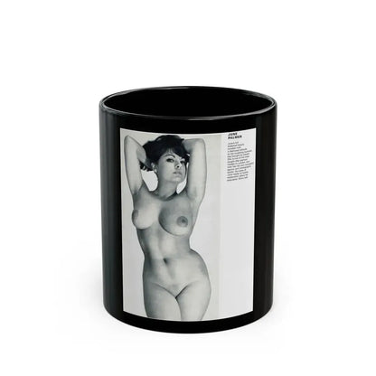 June Palmer #138 - Nude Magazine Spread (Vintage Female Icon) Black Coffee Mug 11oz - Go Mug Yourself