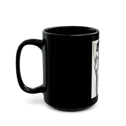 June Palmer #138 - Nude Magazine Spread (Vintage Female Icon) Black Coffee Mug - Go Mug Yourself