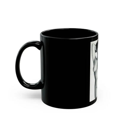 June Palmer #138 - Nude Magazine Spread (Vintage Female Icon) Black Coffee Mug - Go Mug Yourself