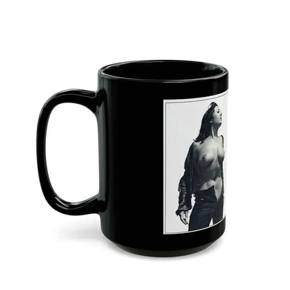 June Palmer #139 - Topless Magazine Spread (Vintage Female Icon) Black Coffee Mug - Go Mug Yourself
