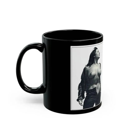 June Palmer #139 - Topless Magazine Spread (Vintage Female Icon) Black Coffee Mug - Go Mug Yourself