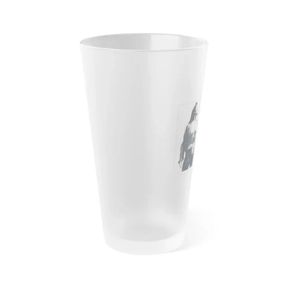 June Palmer #139 - Topless Magazine Spread (Vintage Female Icon) Frosted Pint Glass 16oz - Go Mug Yourself