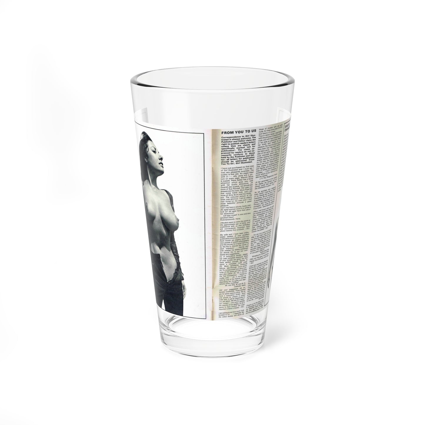 June Palmer #139 - Topless Magazine Spread (Vintage Female Icon) Pint Glass 16oz-16oz-Go Mug Yourself