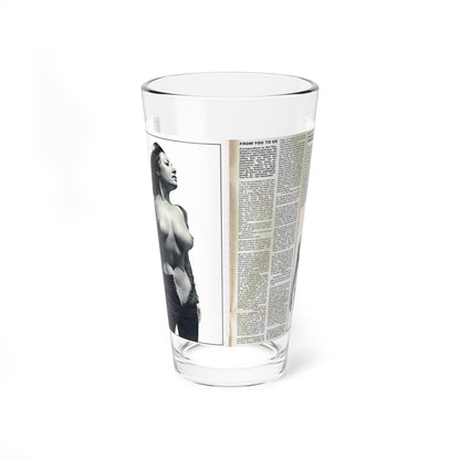 June Palmer #139 - Topless Magazine Spread (Vintage Female Icon) Pint Glass 16oz-16oz-Go Mug Yourself